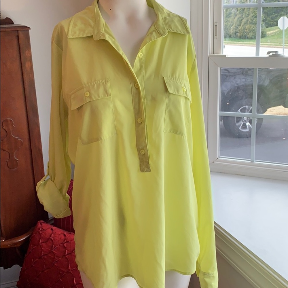 Neon Yellow Blouse
